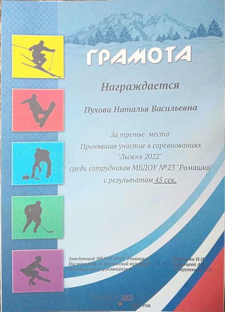 Соревнование МБДОУ№23  "Лыжня России -2021"